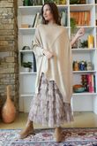 Ramone Marble Mesh Midaxi Skirt Earth